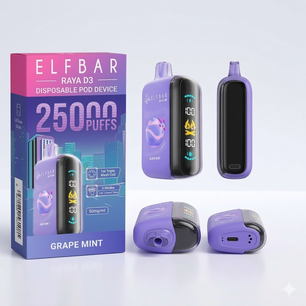 ELFBAR RAYA D3 Grape Mint